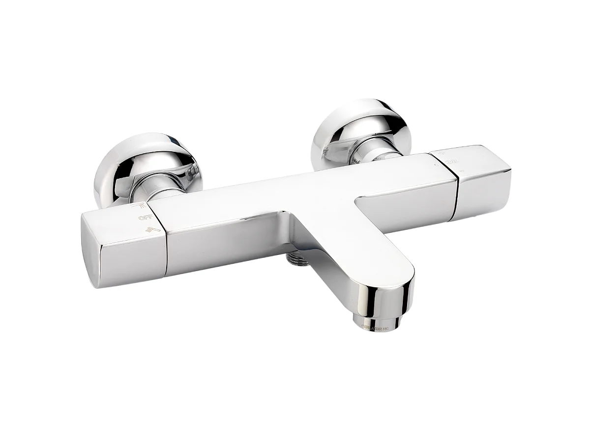 Tempo Misturador termostático para banheira e duche cromado Huber