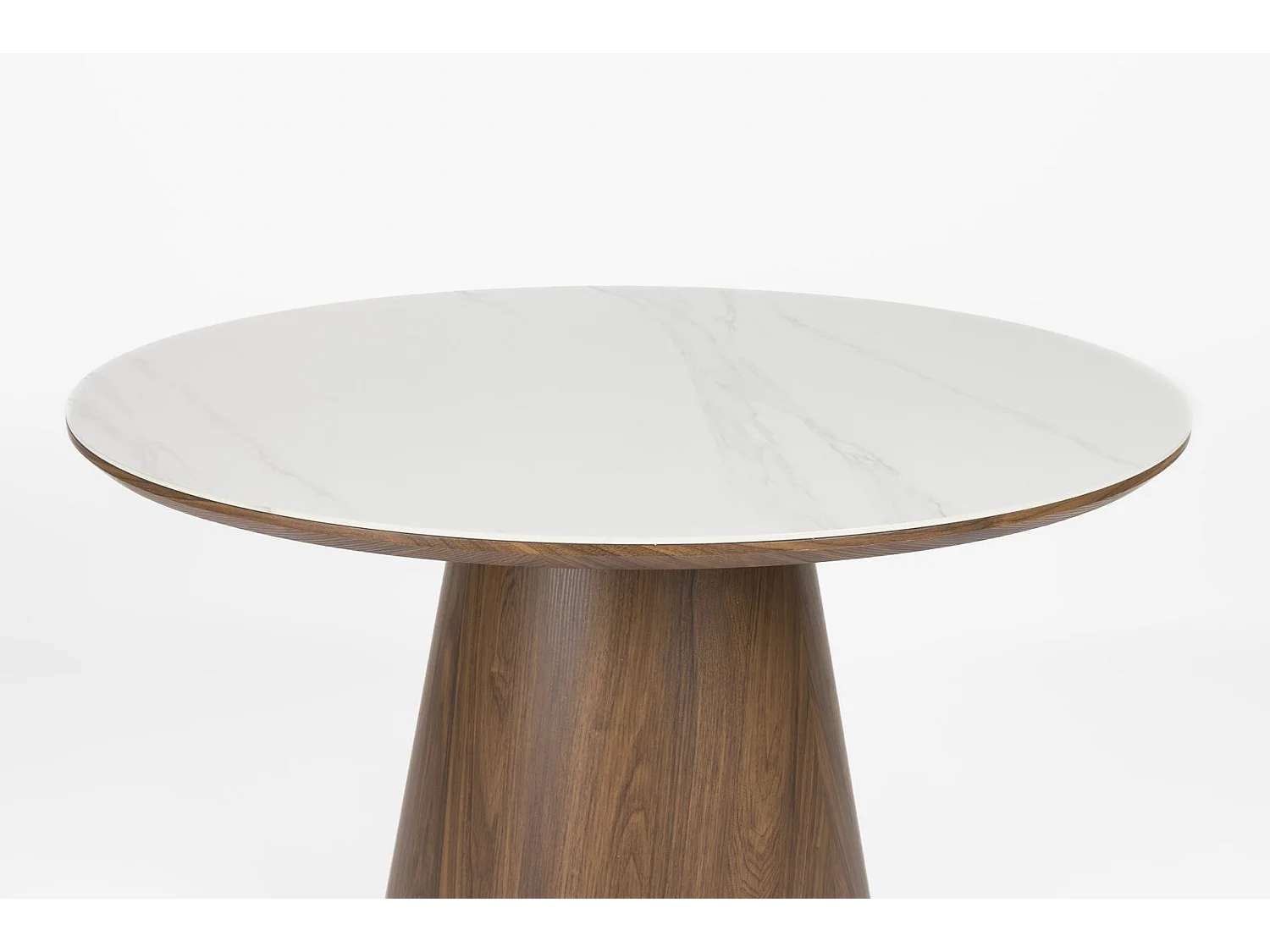 Almira, Table ronde bois mdf et céramique 115 cm