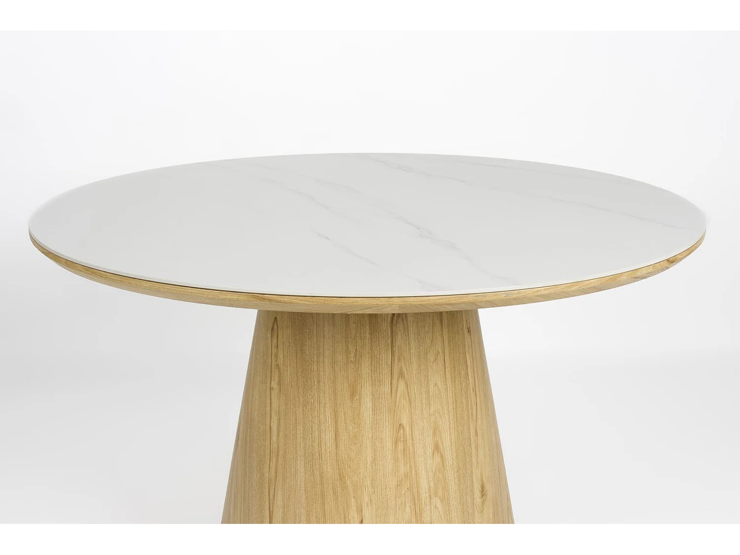 Almira, Table ronde bois mdf et céramique 115 cm