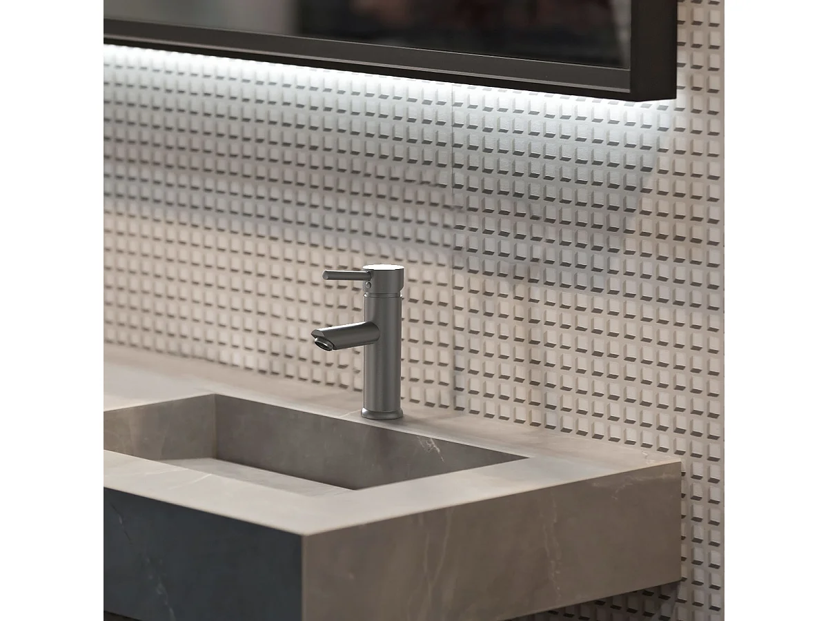 Deco Torneira para lavatório baixo cinza chumbo Essebagno