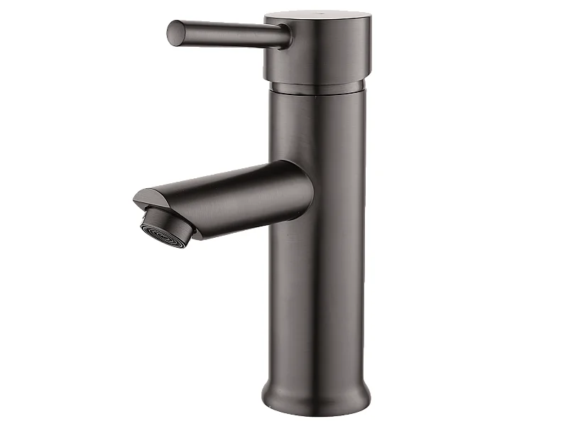 Deco wastafelmengkraan laag grijs metaal - Essebagno