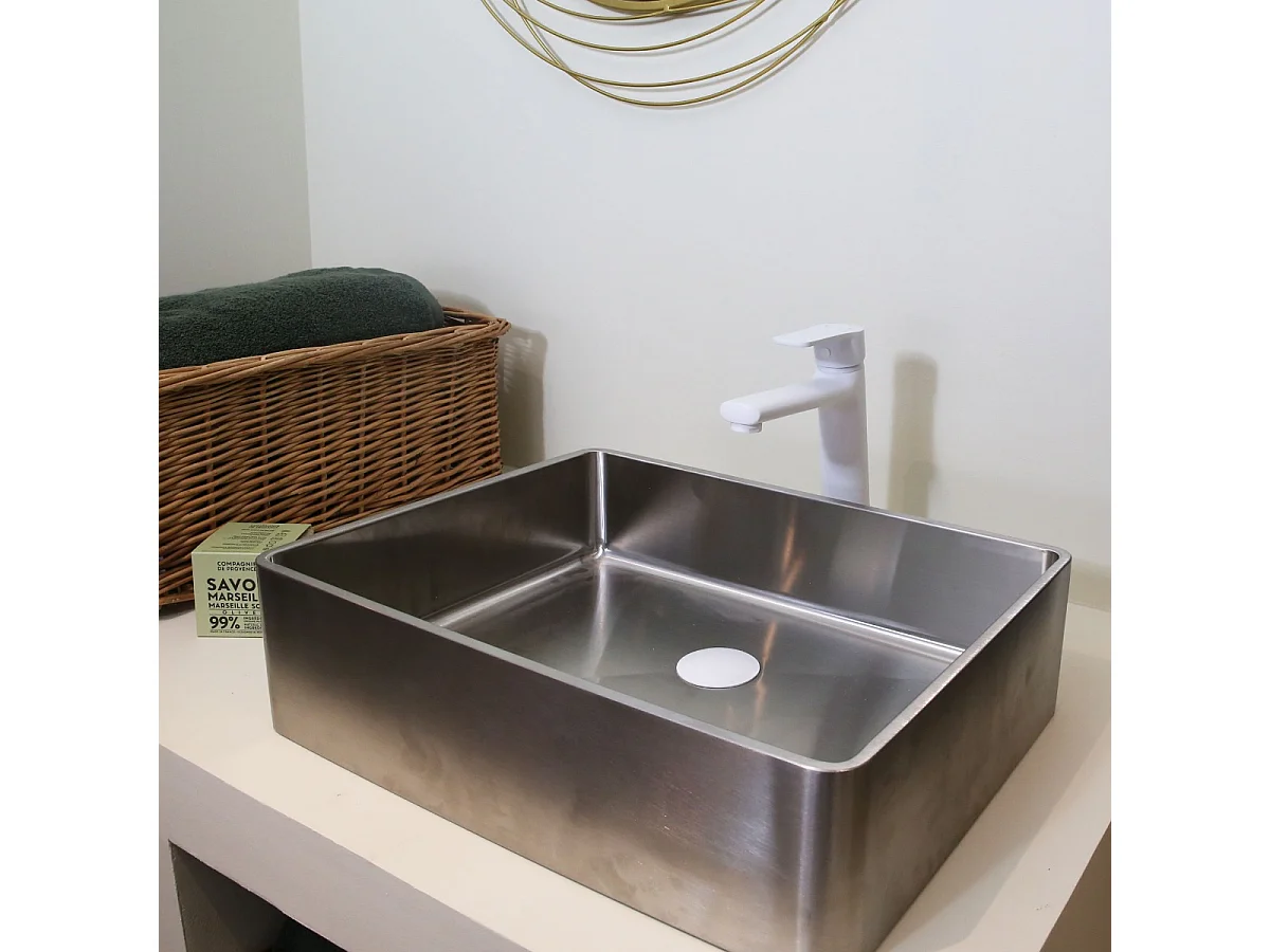 Full mitigeur lavabo haut blanc - Essebagno