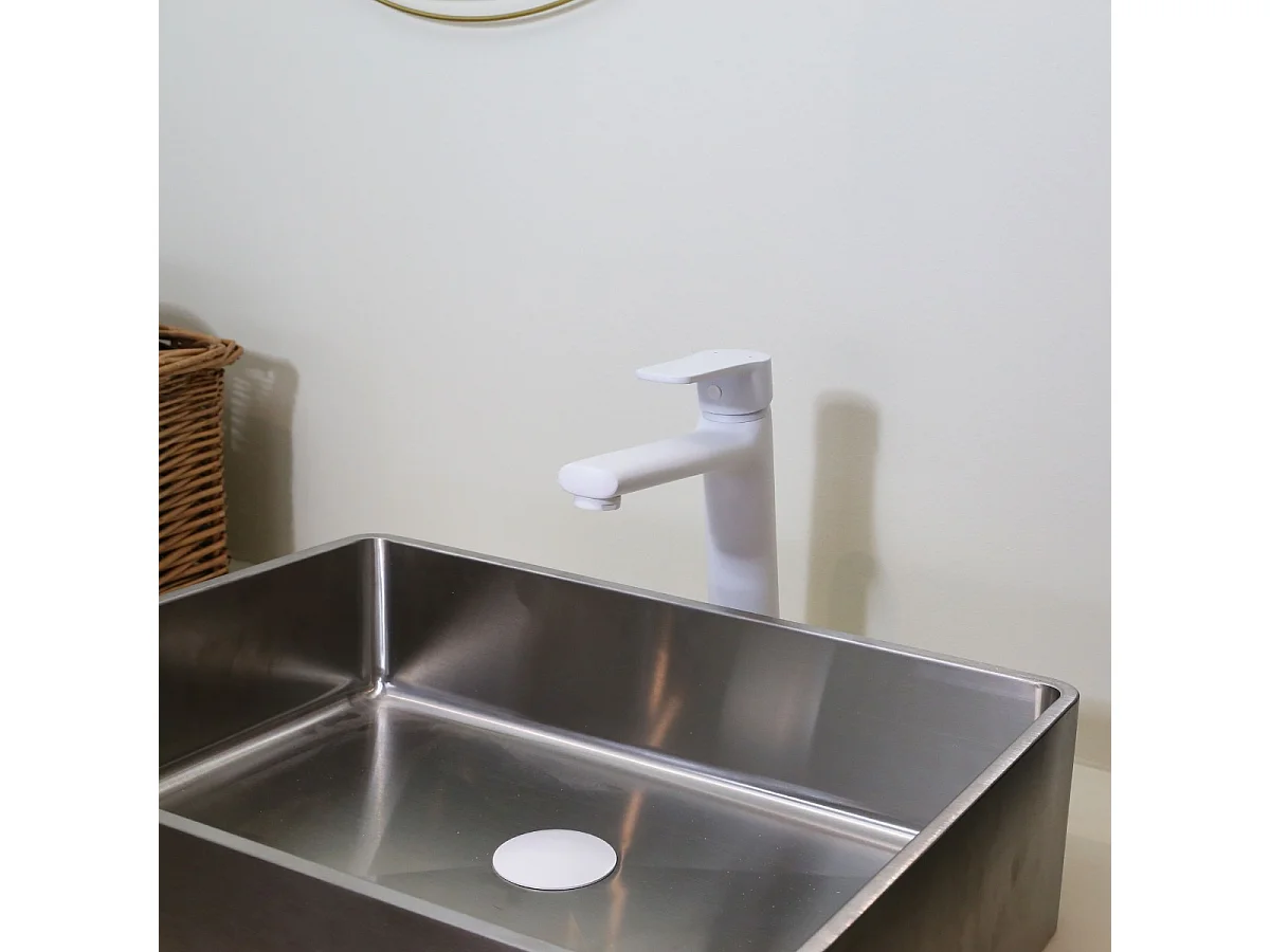 Full mitigeur lavabo haut blanc - Essebagno