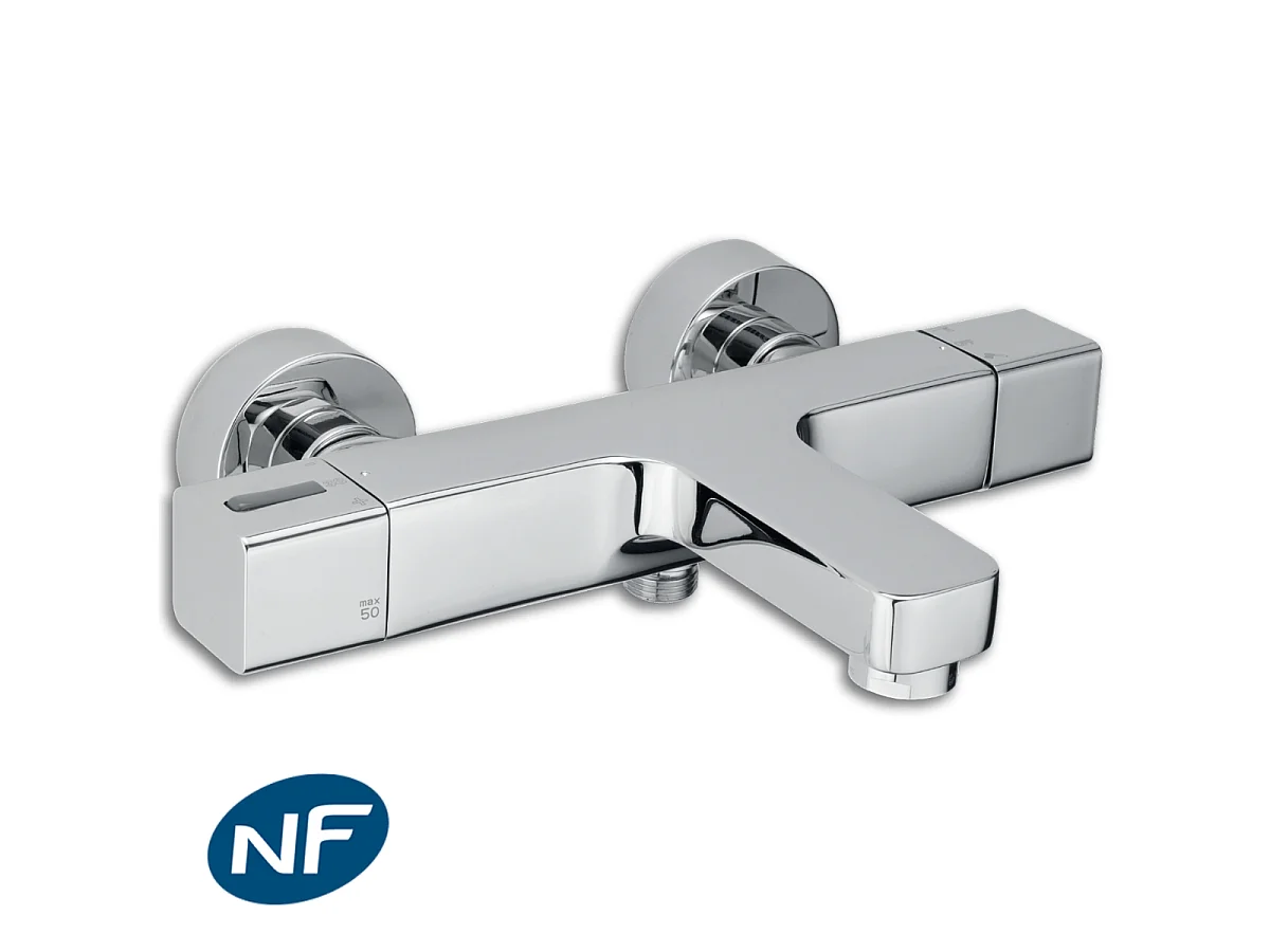 Voluto Misturador termostático para banheira e duche cromado Huber