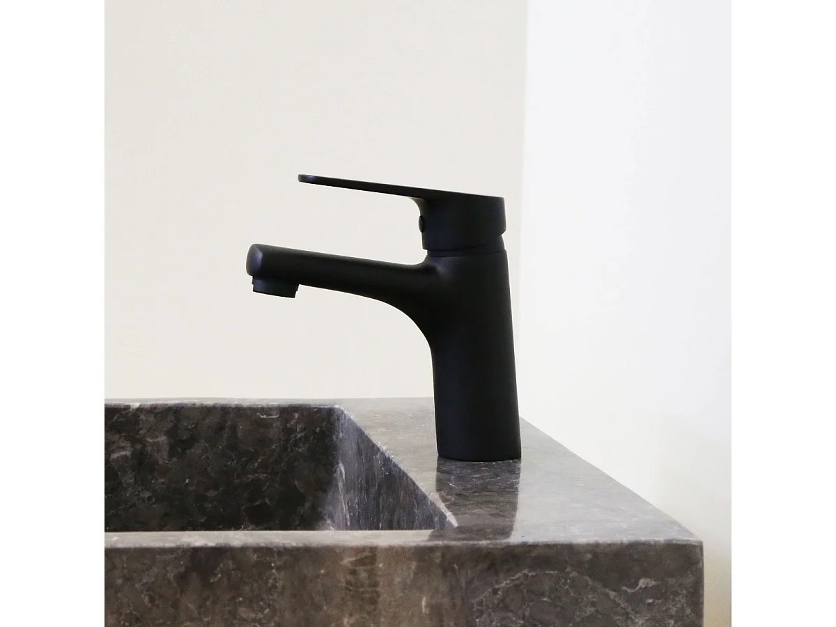 Full mitigeur lavabo bas noir mat - Essebagno