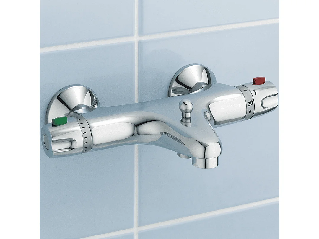 Glam Misturador termostático para banheira e duche cromado Huber