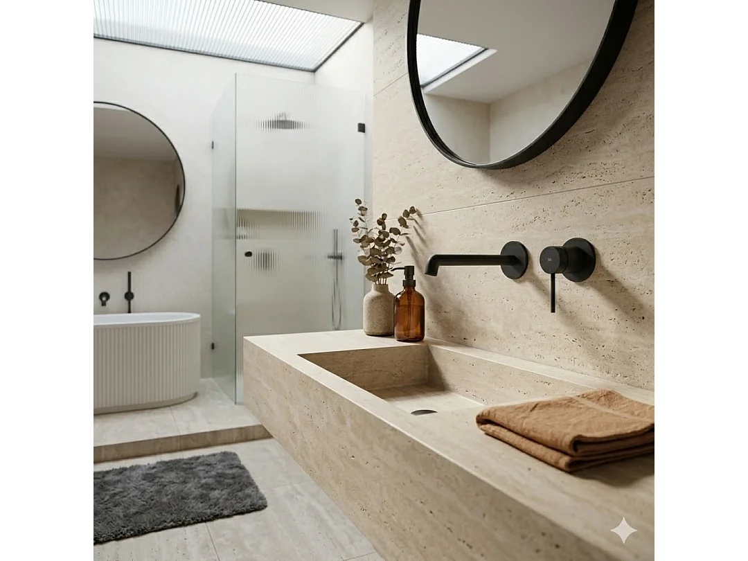 Envol II Misturadora de lavatório de encastrar preto Essebagno