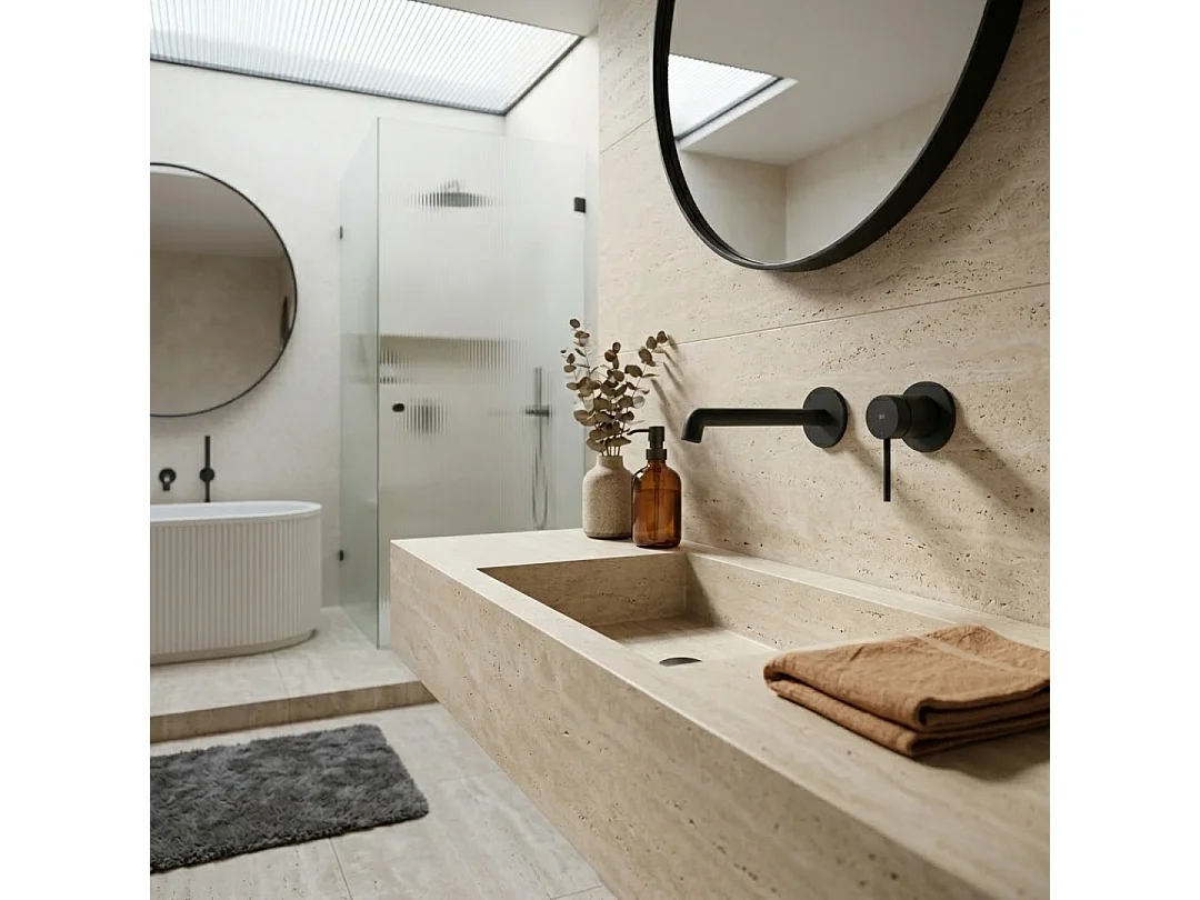 Envol II mitigeur encastré lavabo noir - Essebagno