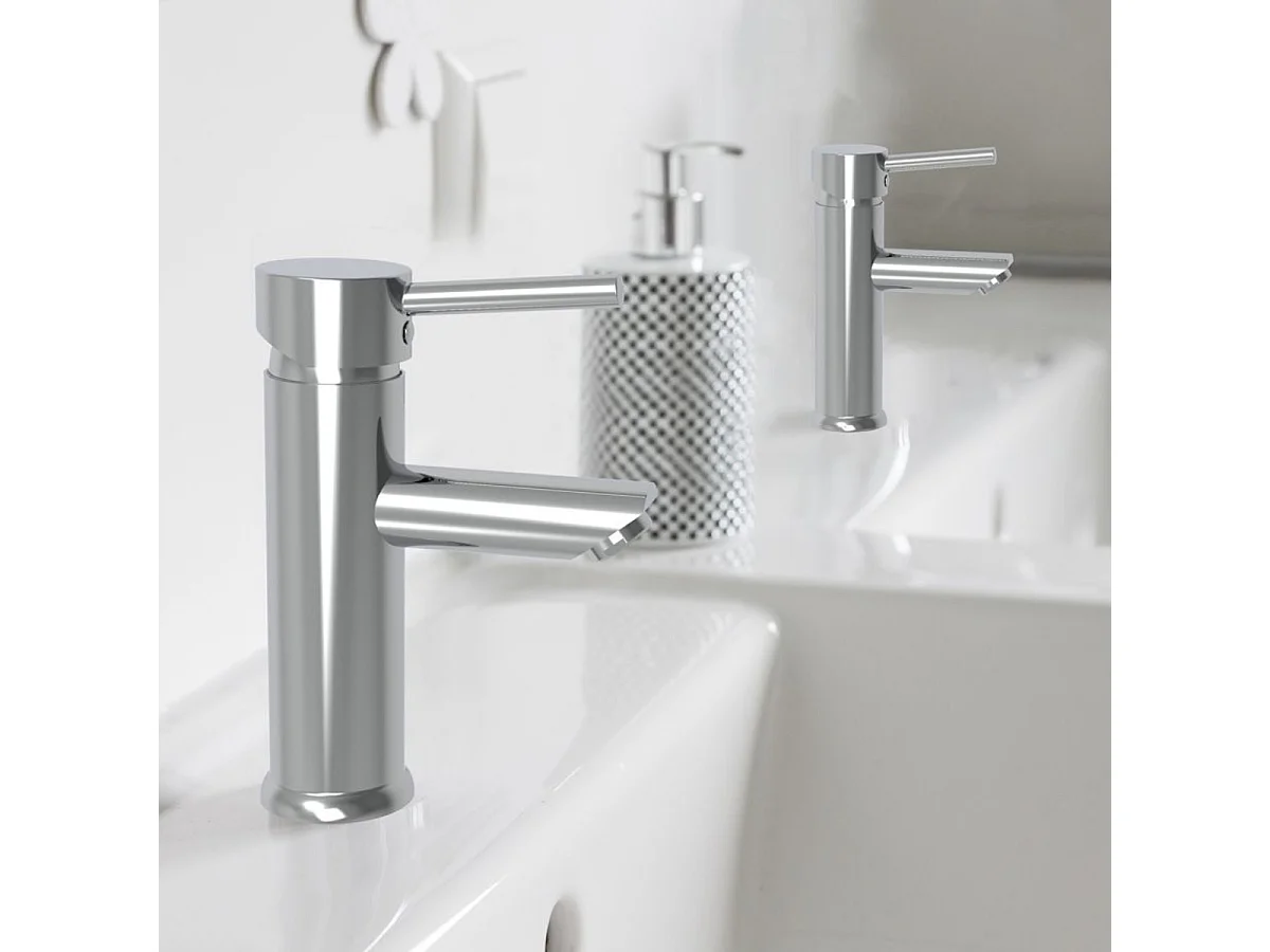 Deco misturador de lavatório baixo cromo Essebagno