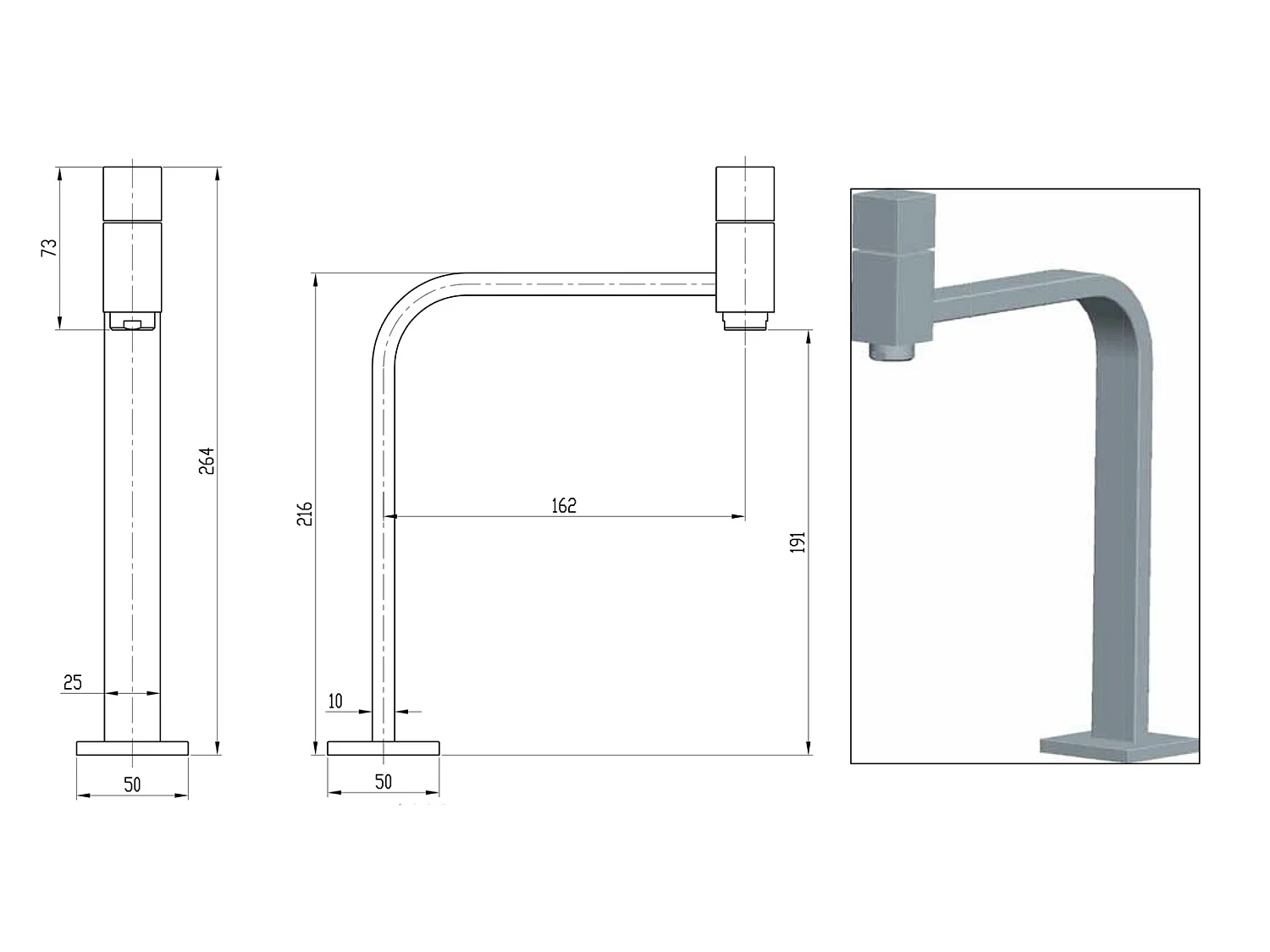 Target rubinetto per lavabo cromato acqua fredda Essebagno