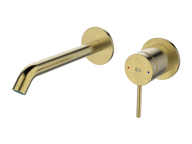 Lollipop inbouw wastafelmengkraan geborsteld goud - Essebagno