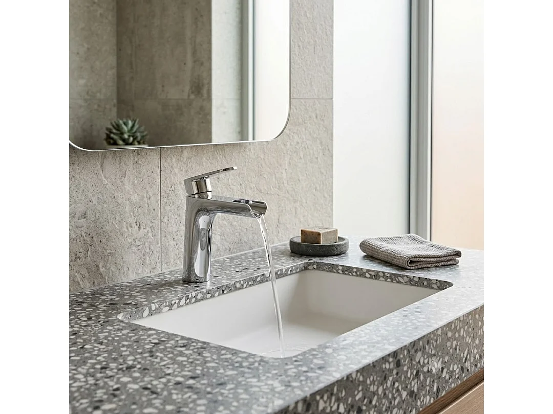 Jungle Miscelatore lavabo a cascata basso cromato Essebagno