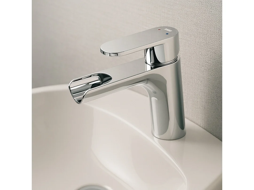 Jungle Miscelatore lavabo a cascata basso cromato Essebagno