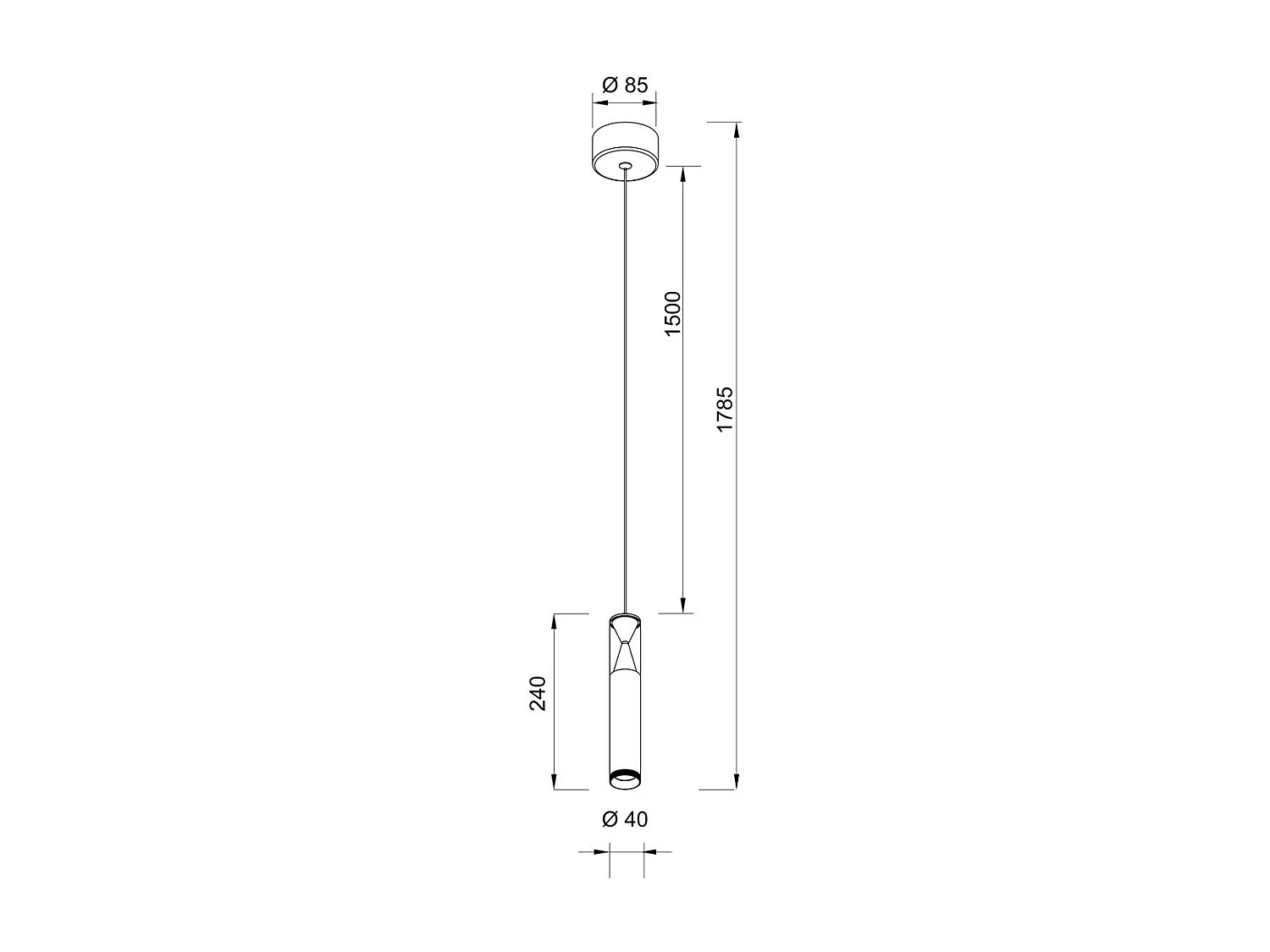 Suspension SPARK LED cylindrique 7W