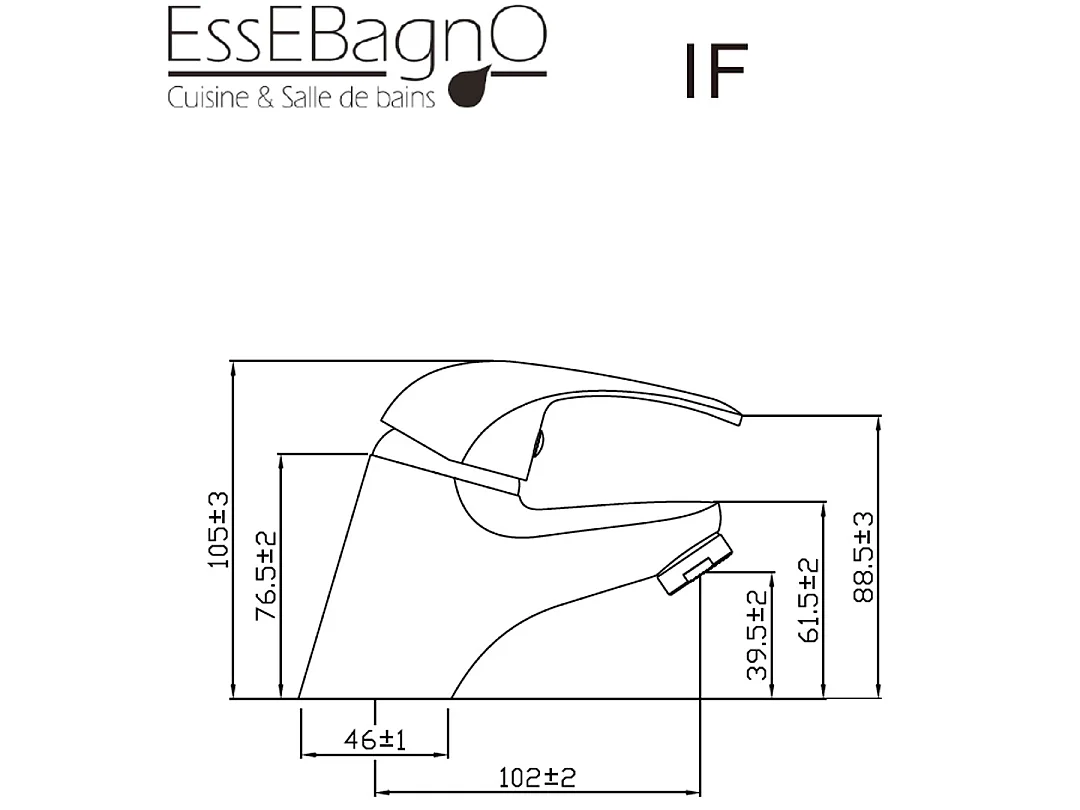 If mitigeur lavabo bas chrome - Essebagno