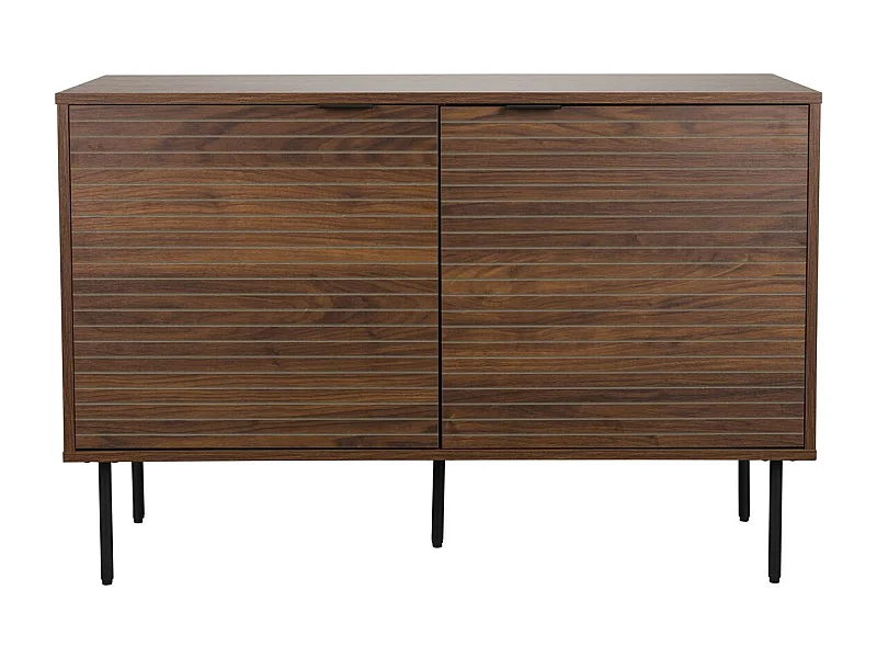 Buffet à rayures marron avec pieds métal noir
