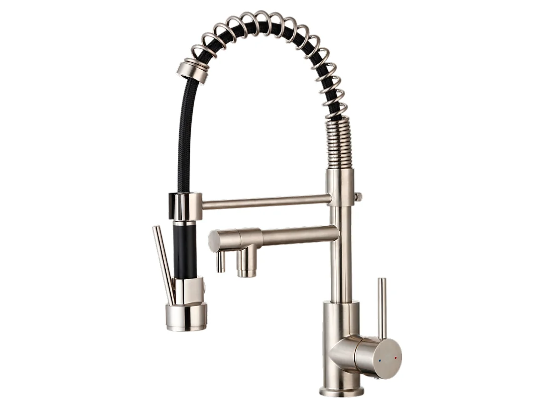 Logus Spültischmischer mit beweglicher Brause, Edelstahloptik Essebagno