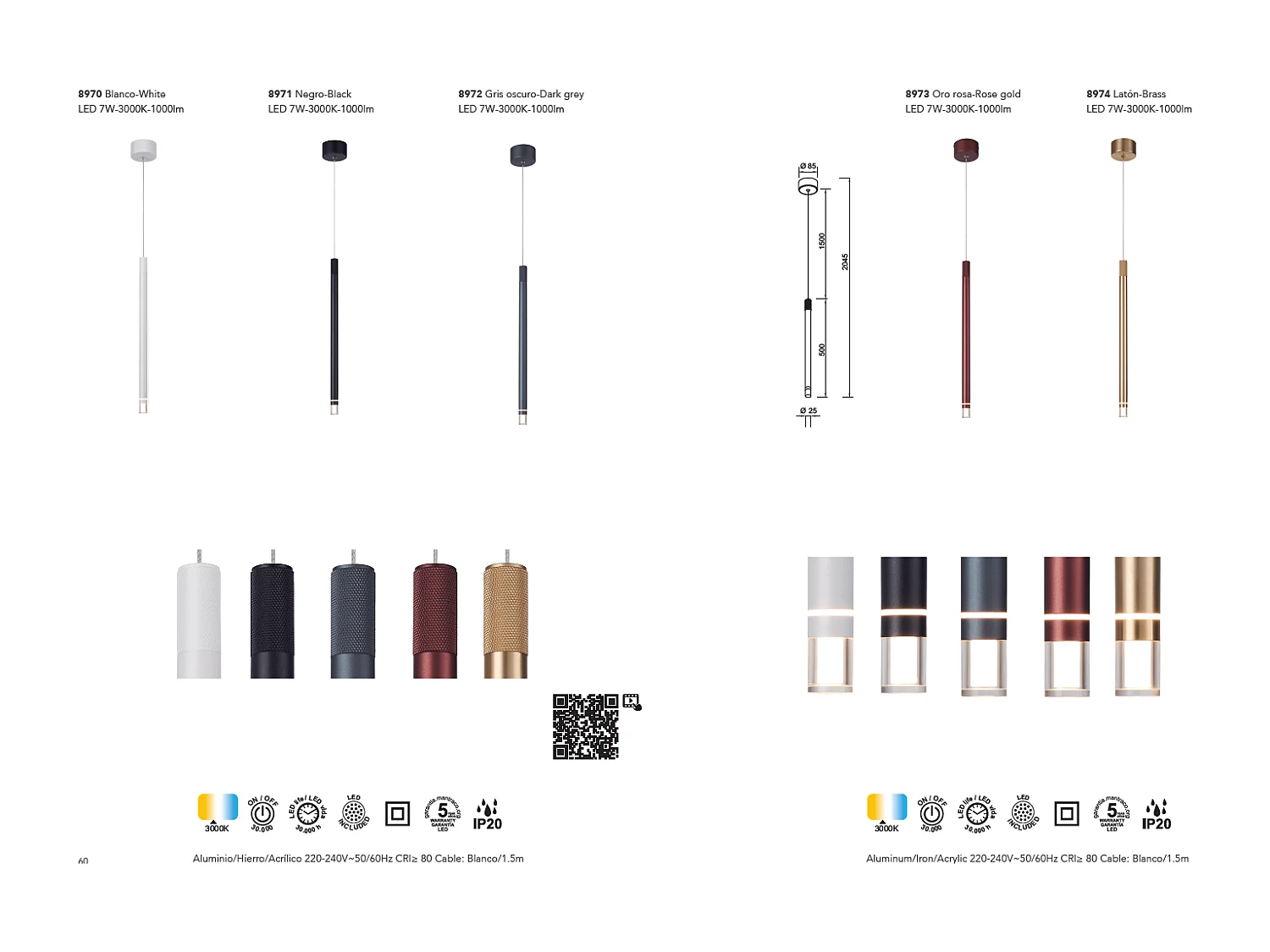 Suspension LED moana