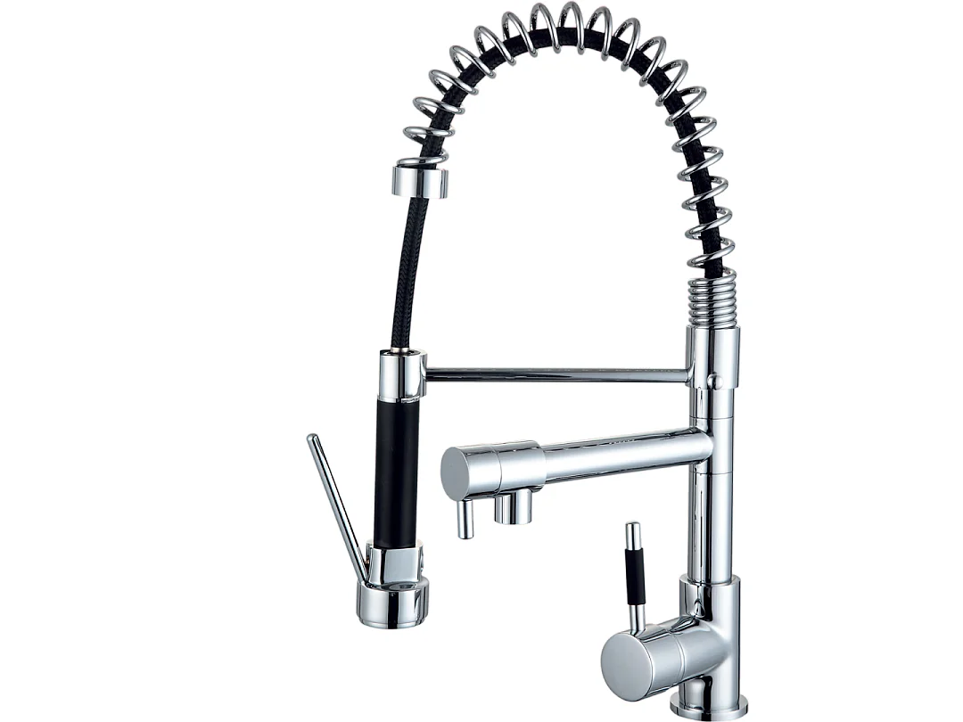 Big Pro Spültischmischer mit beweglicher Handbrause Chrom Essebagno