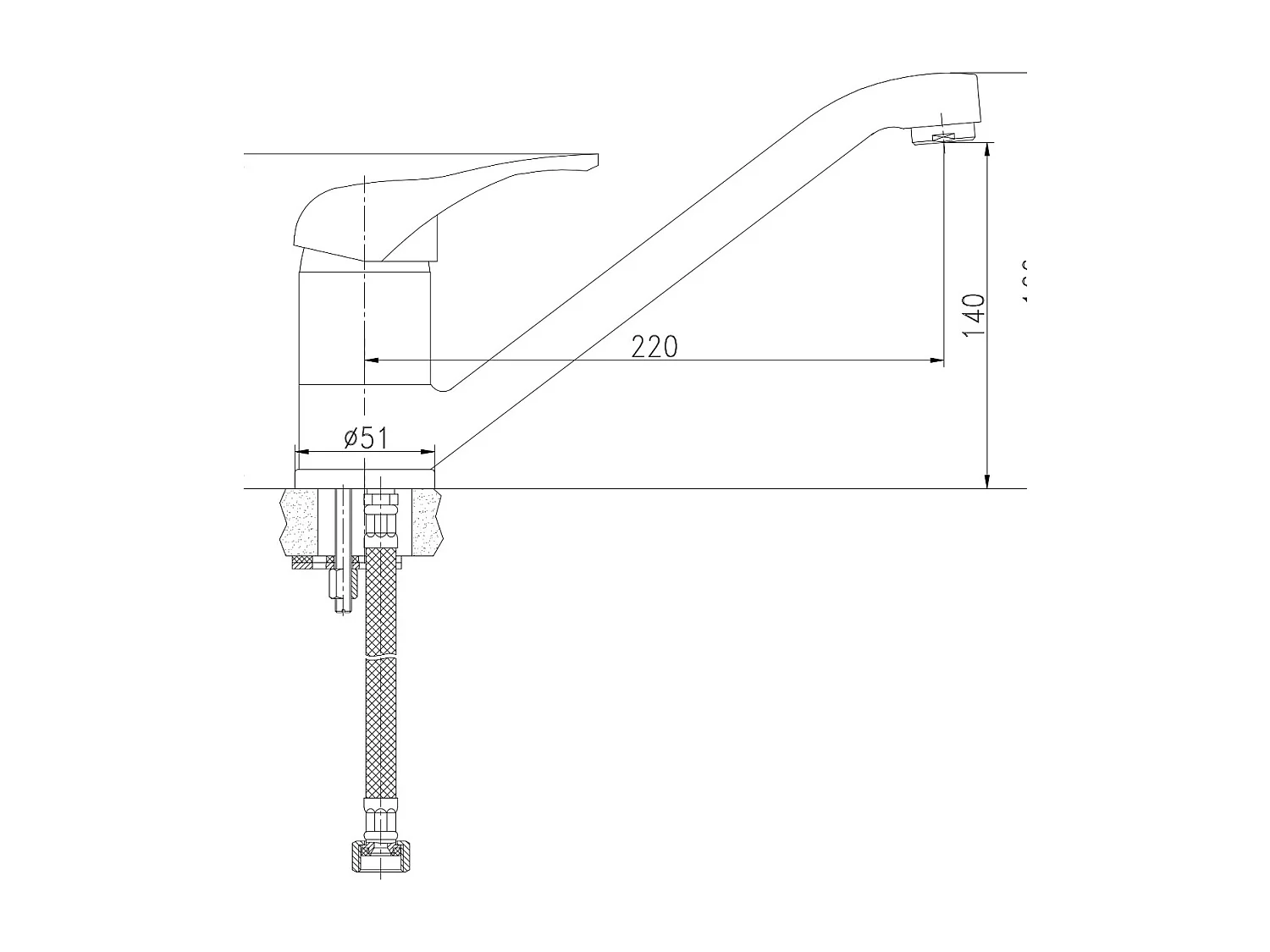 Néo verchromte Spültischarmatur Essebagno