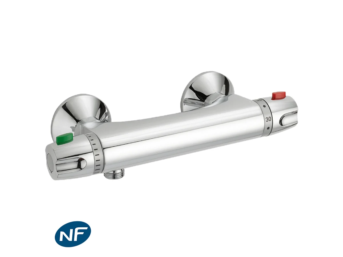 Glam Misturador termostático para chuveiro cromado Huber