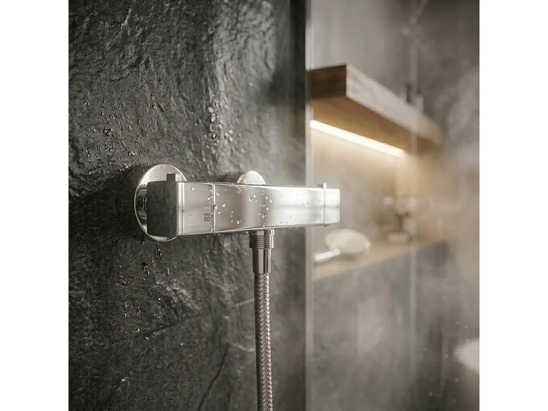 Munchen mitigeur douche thermostatique chromé - Huber