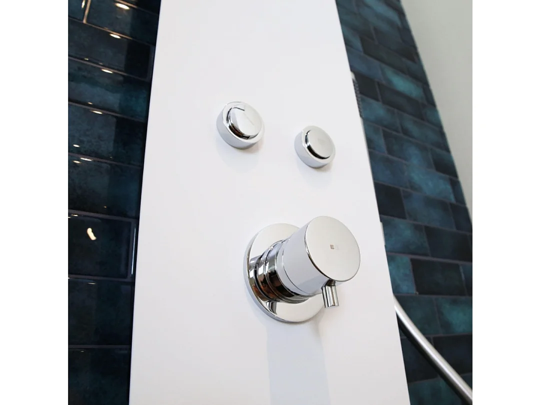 Esseblack and White mechaniczna płyta prysznicowa w kolorze białym - Essebagno