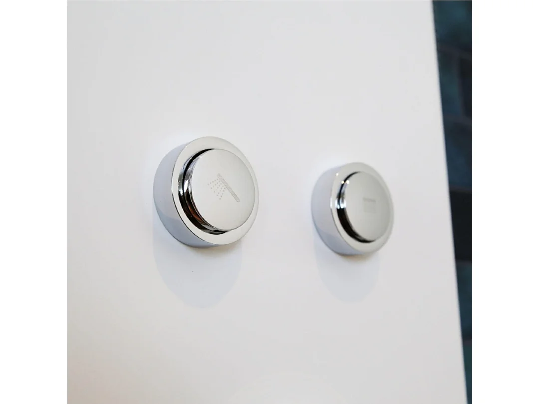 Esseblack and White mechaniczna płyta prysznicowa w kolorze białym - Essebagno