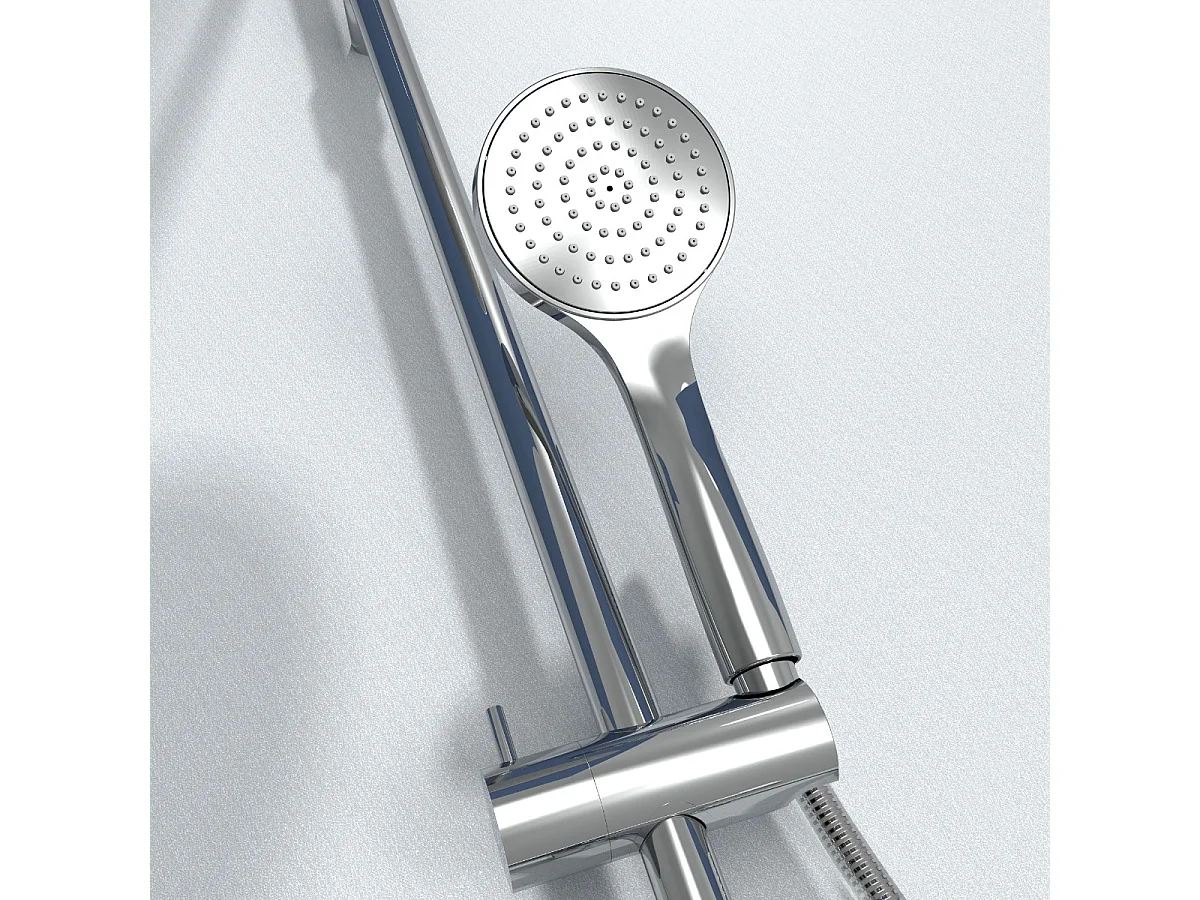 Essesmart kolumna prysznicowa bez baterii mieszającej chromowana - Essebagno