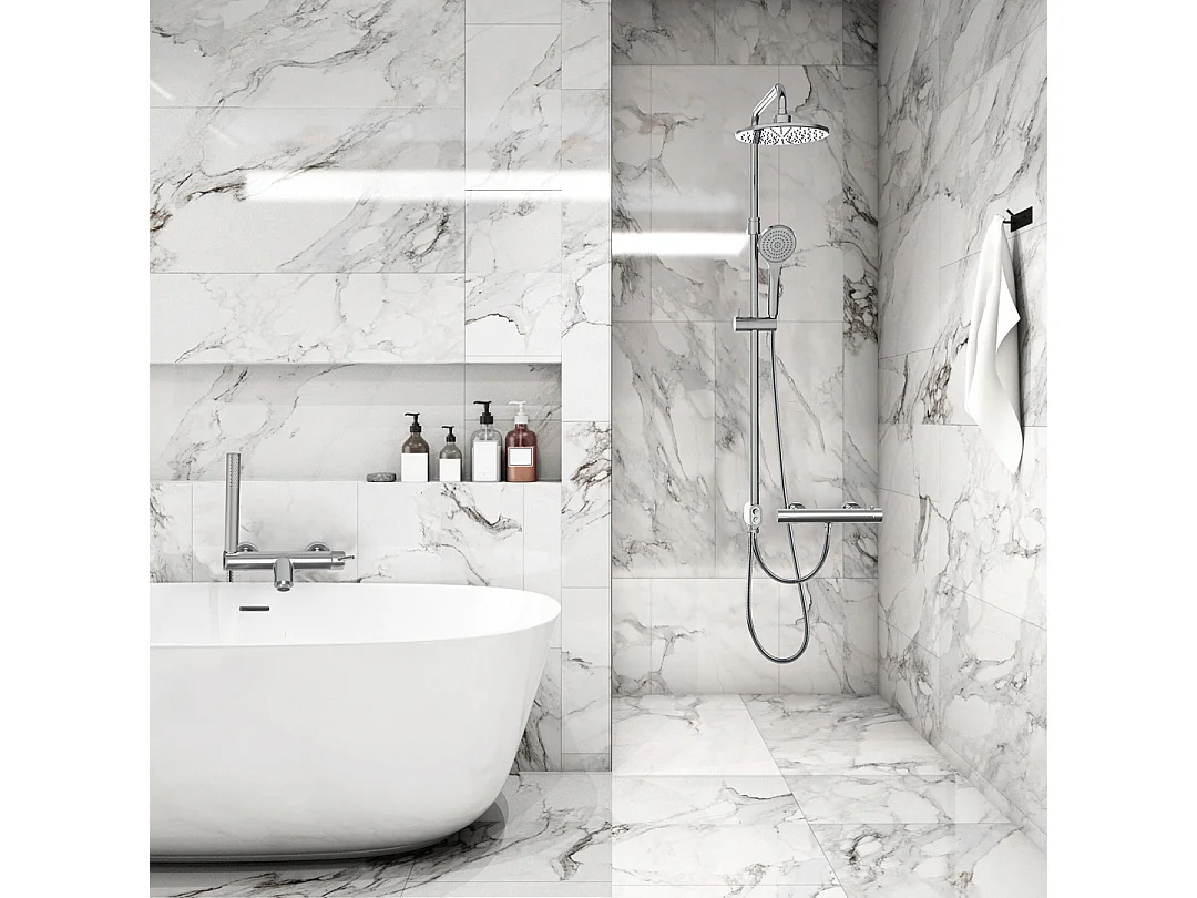 Essesmart kolumna prysznicowa bez baterii mieszającej chromowana - Essebagno