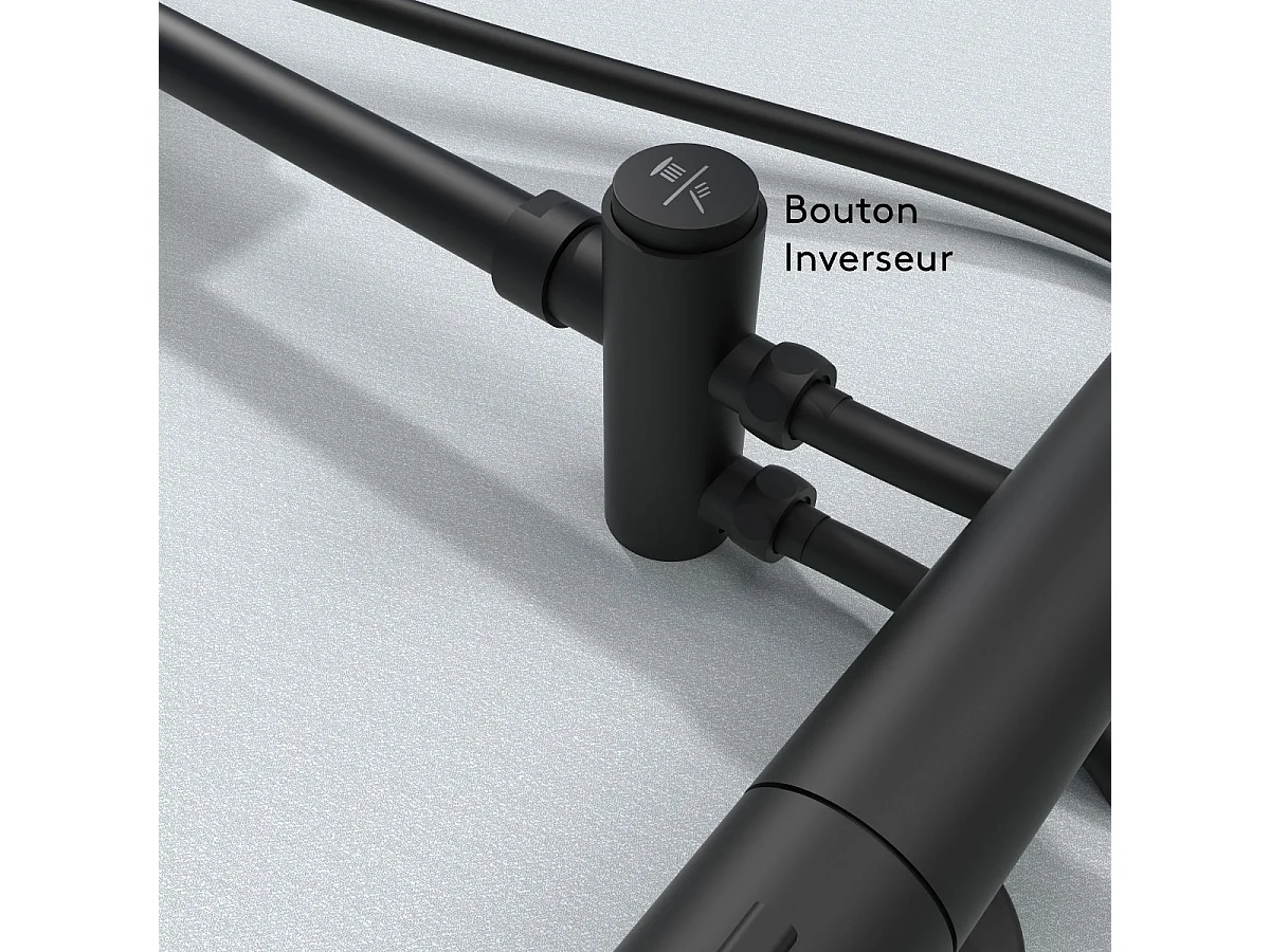 Essesmart Duschsäule ohne Mischbatterie schwarz Essebagno