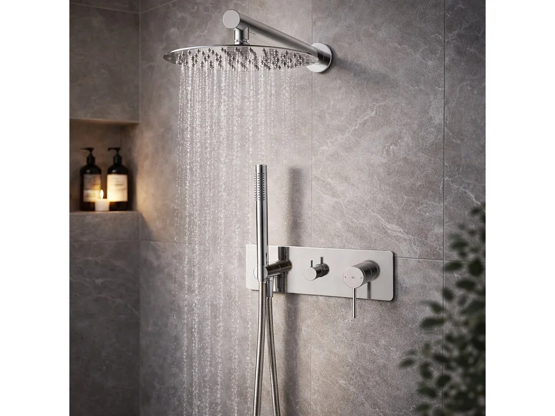 Envol columna de ducha empotrada mecánica cromada Essebagno