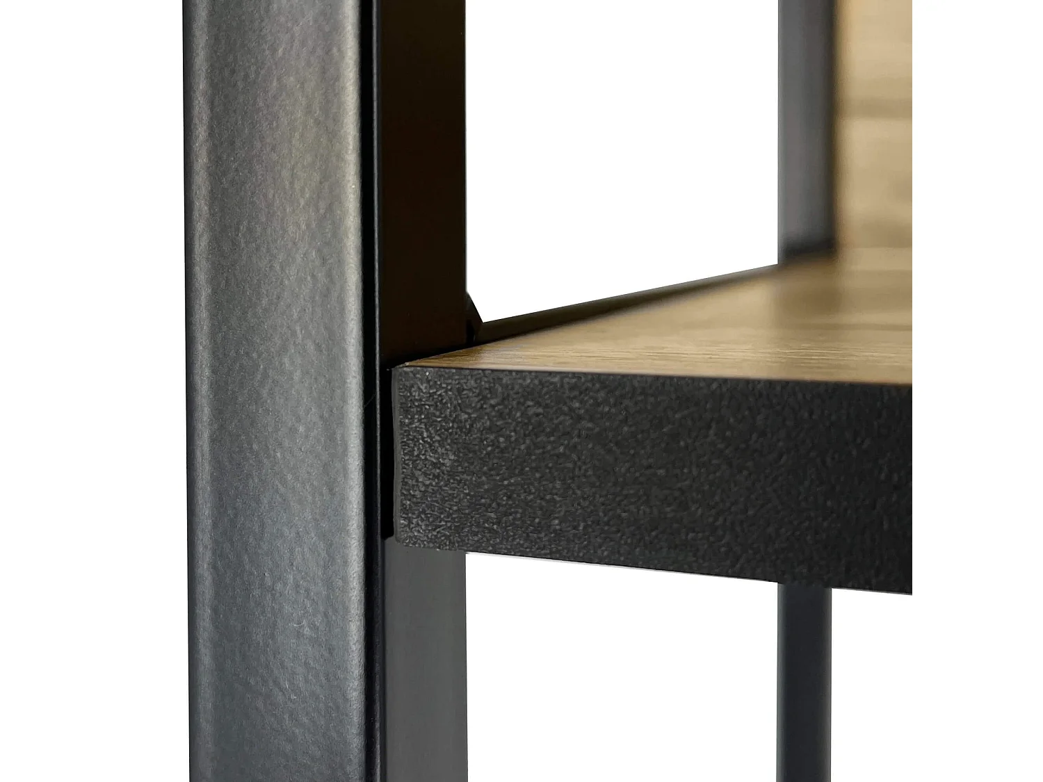 Étagère murale industrielle sur pied AKORD Noire 50 cm façade Chêne Artisan 6 étagères 50x32x192 cm