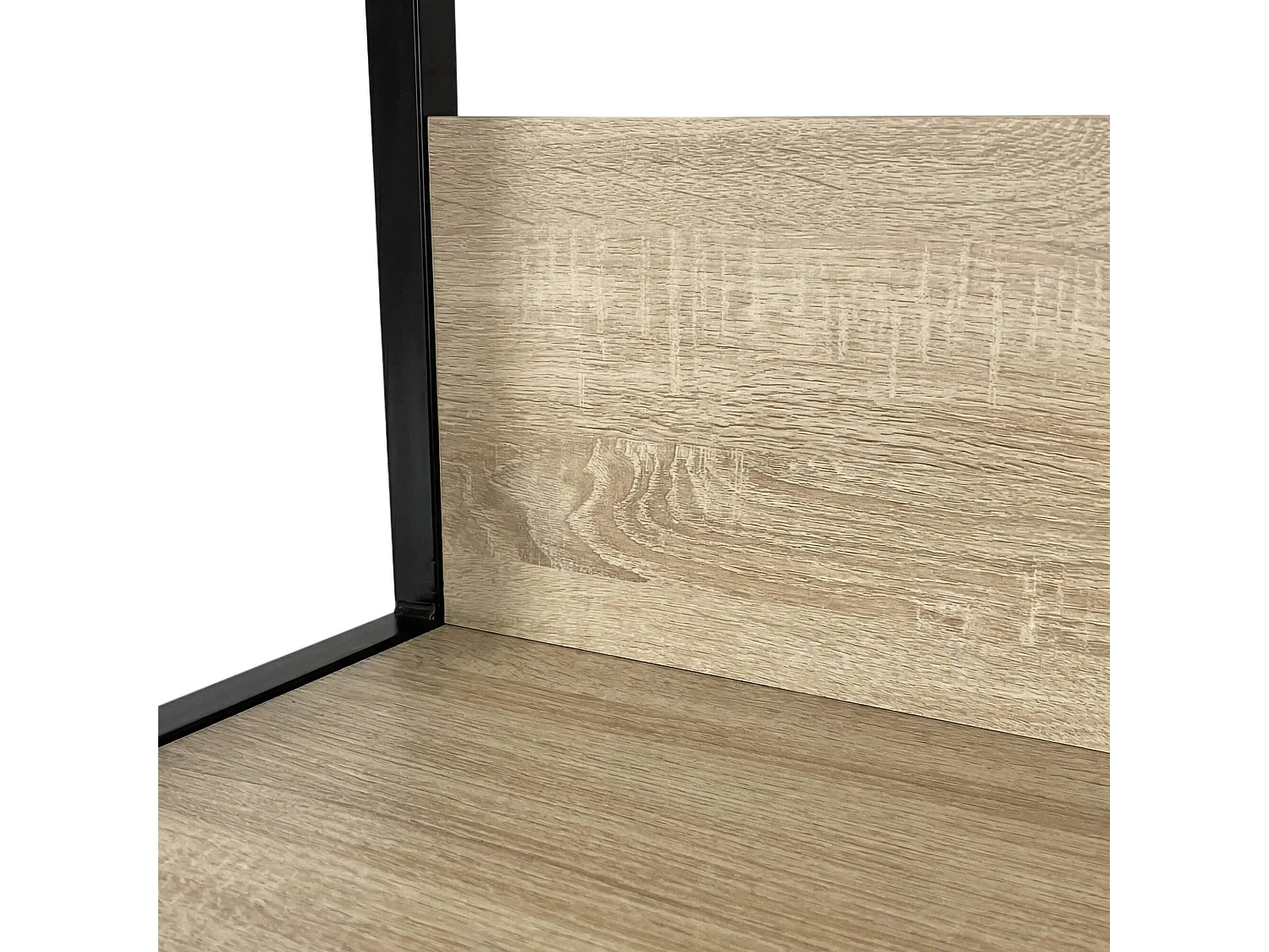 Étagère murale industrielle sur pied AKORD Noire 50 cm façade Chêne Sonoma 6 étagères 50x32x192 cm