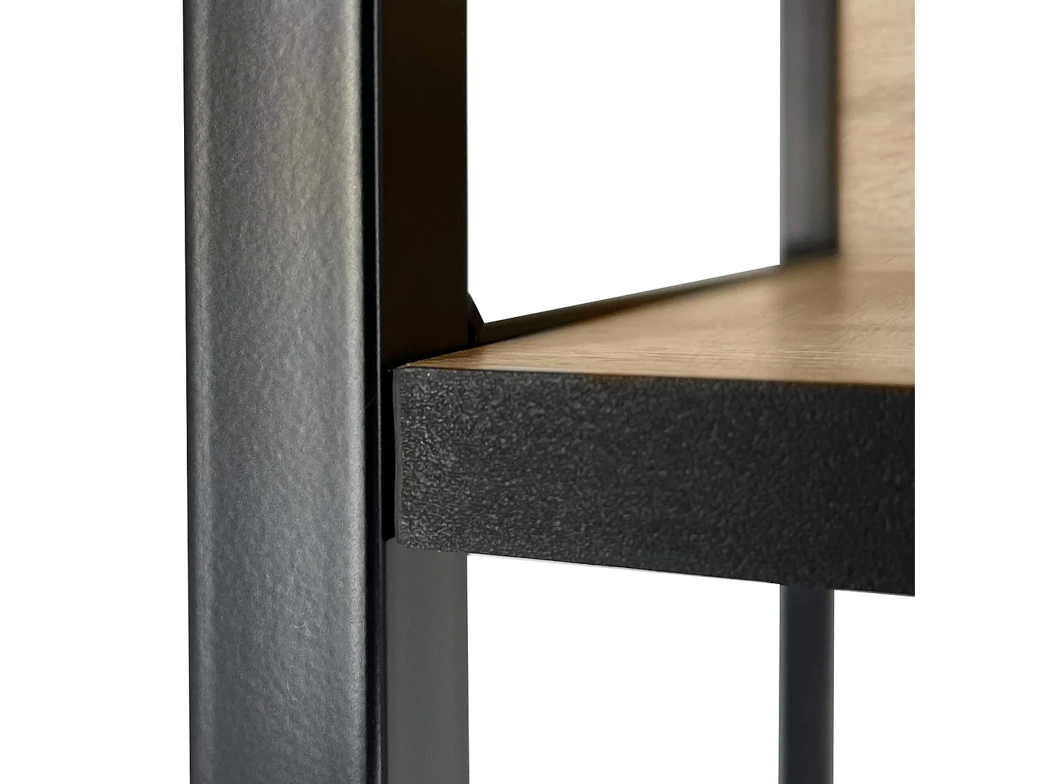 Étagère murale industrielle sur pied AKORD Noire 50 cm façade Chêne Sonoma 6 étagères 50x32x192 cm