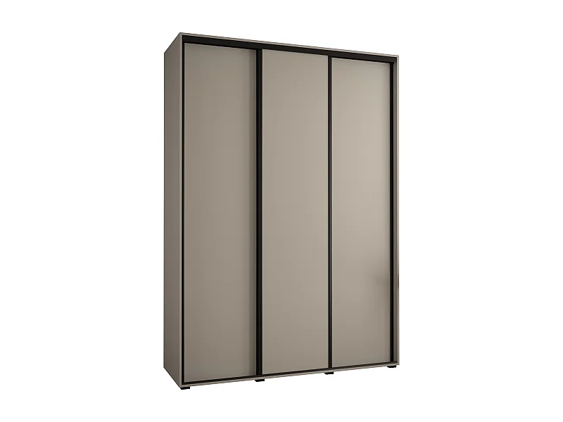 ARMOIRE DAKOTA 1 À PORTES COULISSANTES 235,2/170/45 3 portes (Cashmere/Noir)