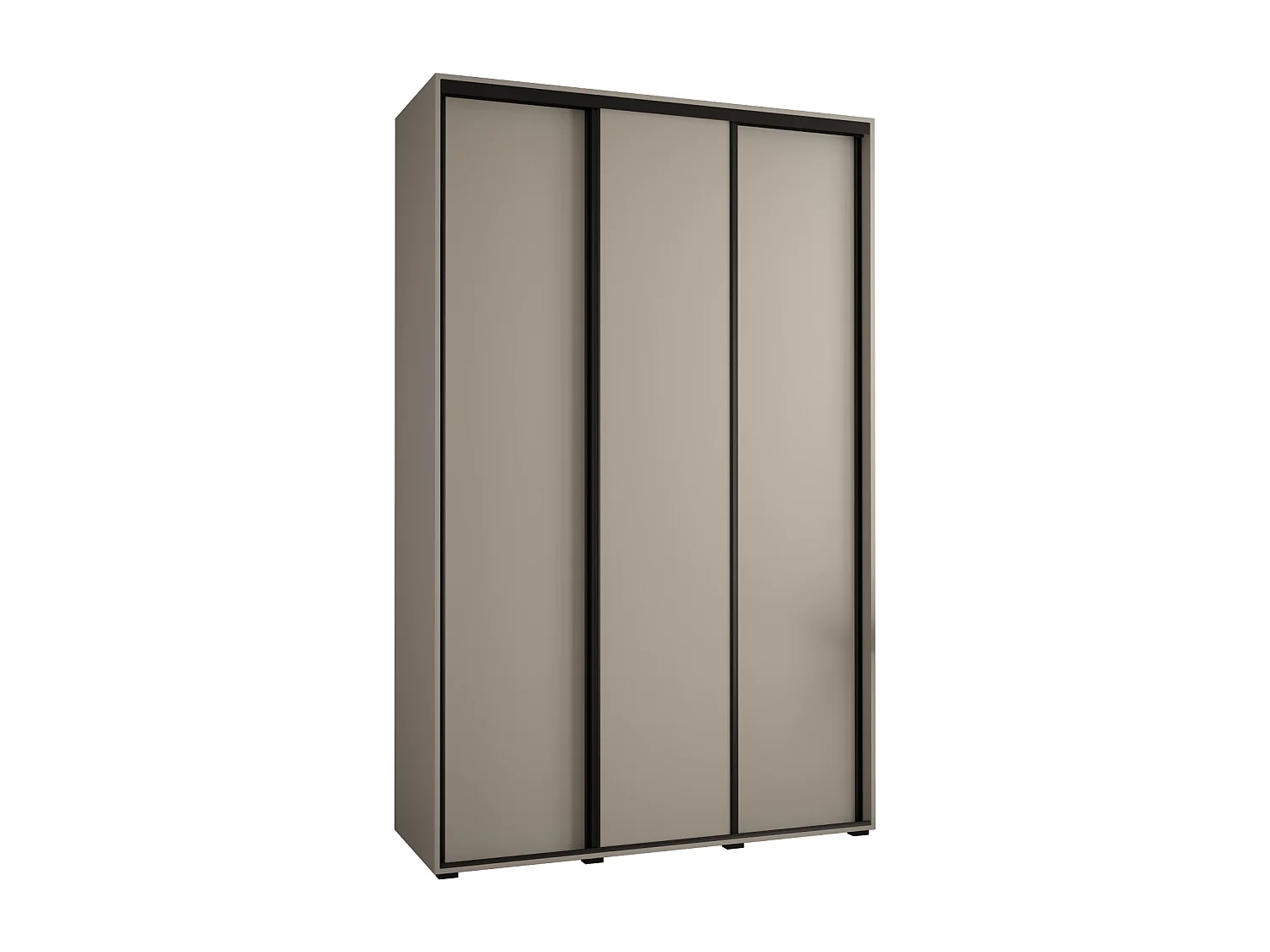 KAST DAKOTA 1 MET SCHUIFDEUREN 235,2/150/45 3 deuren (Kasjmier/Zwart)