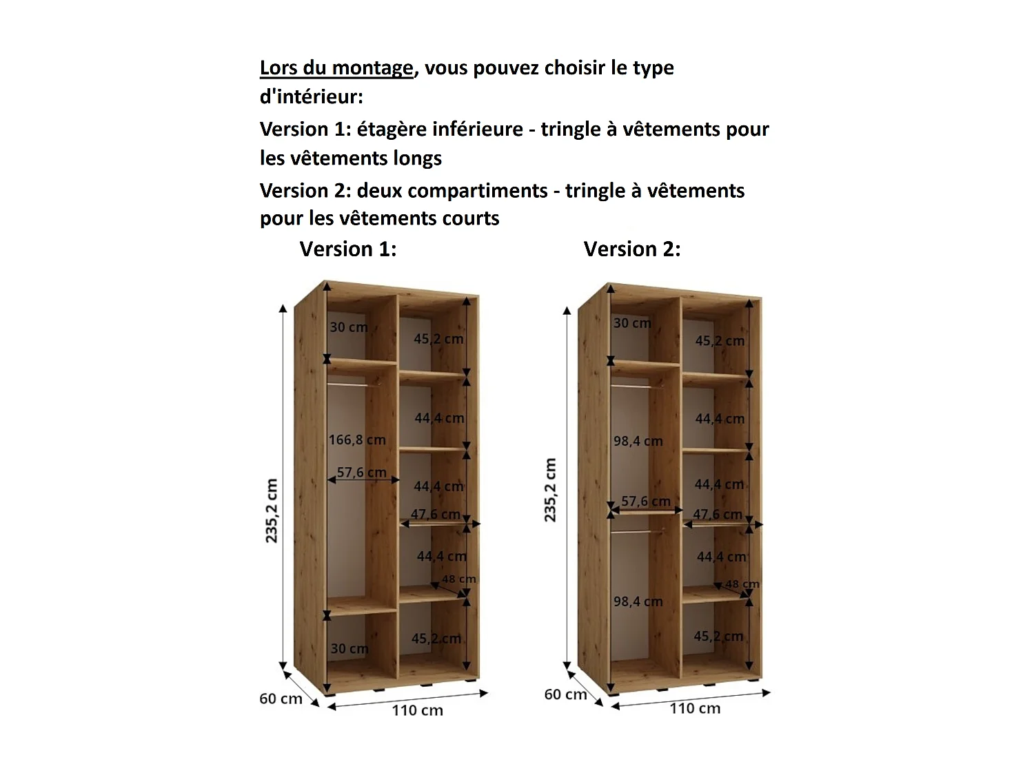 KAST DAKOTA 9 MET SCHUIFDEUREN 235,2/110/60 2 deuren (Kasjmier/Zwart)