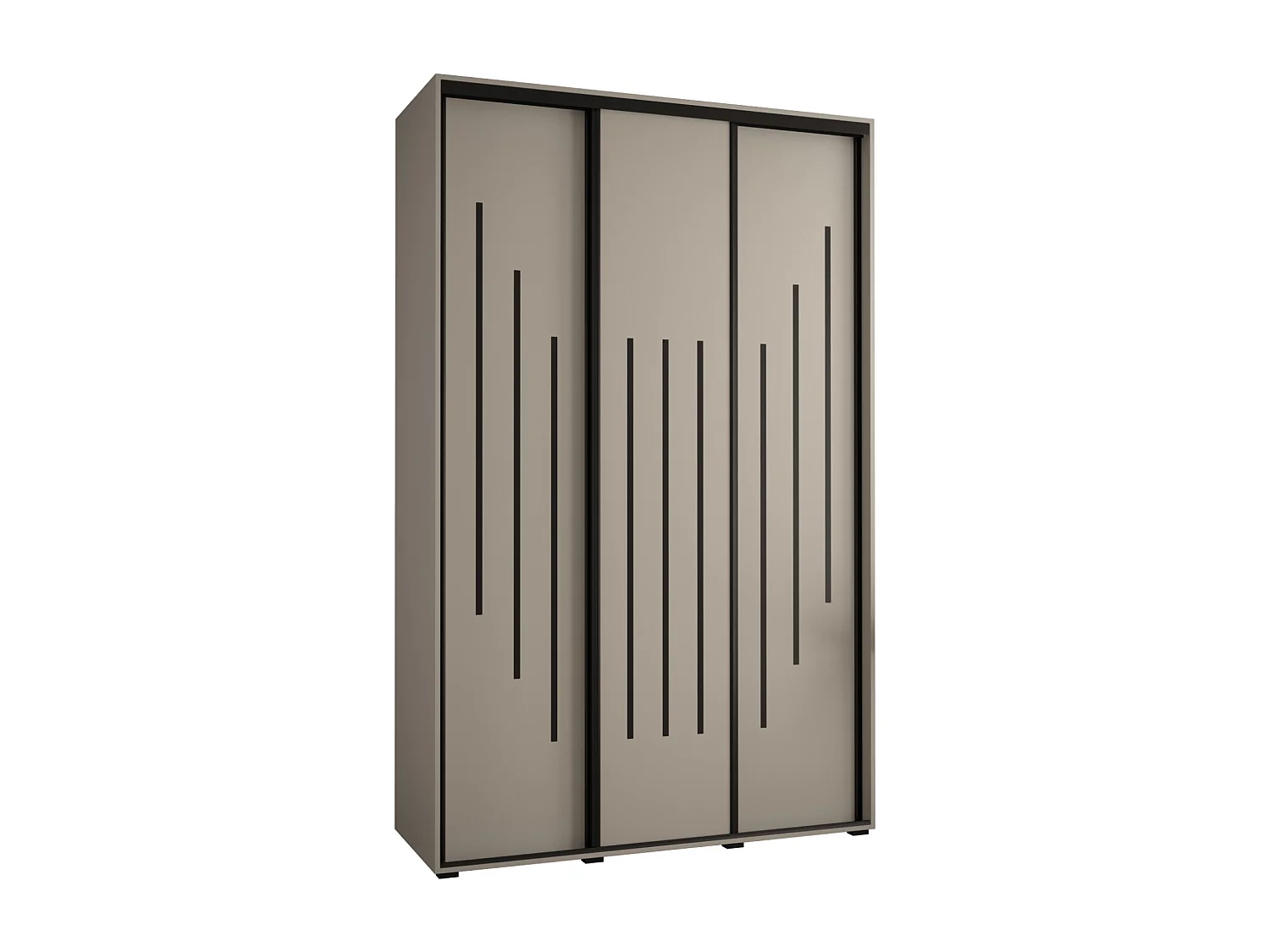 KAST DAKOTA 8 MET SCHUIFDEUREN 235,2/160/45 3 deuren (Kasjmier/Zwart)