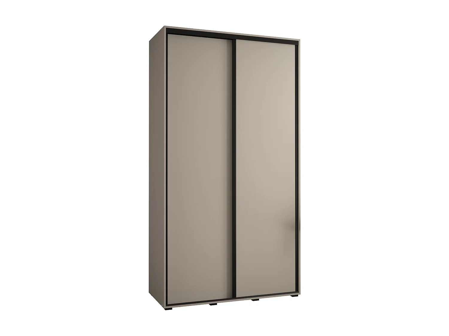 ARMOIRE DAKOTA 1 À PORTES COULISSANTES 235,2/130/60 2 portes (Cashmere/Noir)