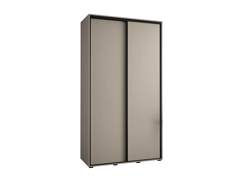 ARMOIRE DAKOTA 1 À PORTES COULISSANTES 235,2/130/60 2 portes (Cashmere/Noir)