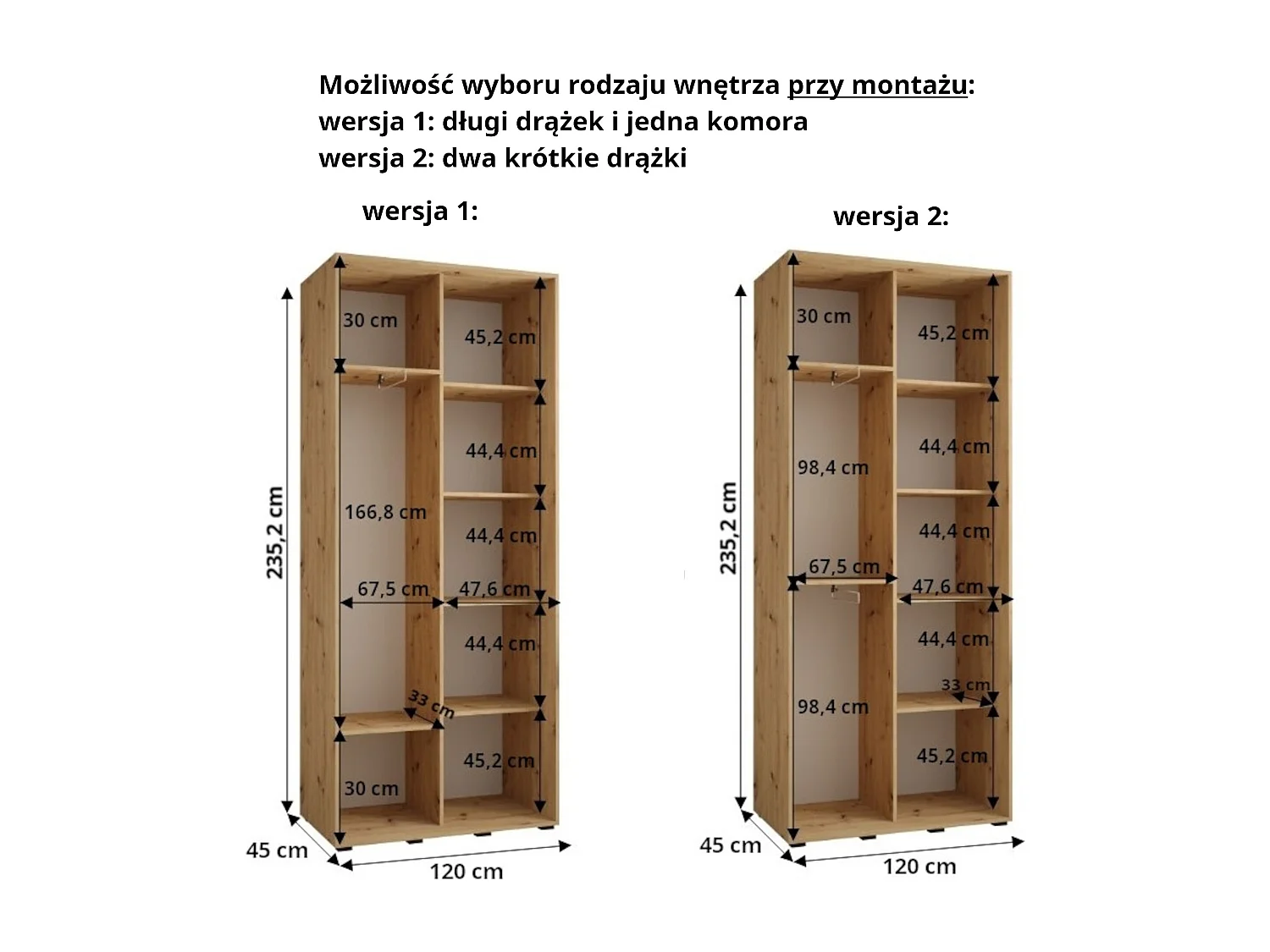 KAST DAKOTA 12 MET SCHUIFDEUREN 235,2/120/45 2 deuren (Kasjmier/Zwart)