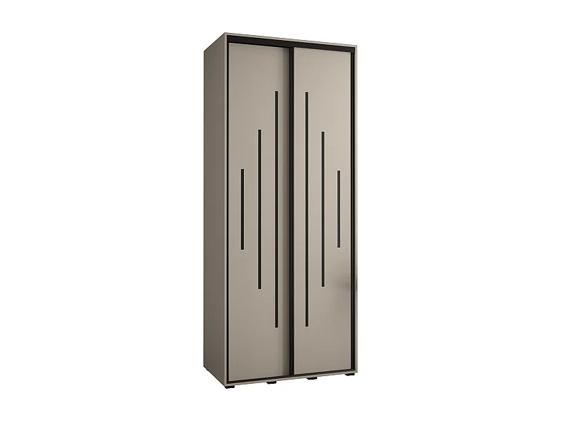 KAST DAKOTA 12 MET SCHUIFDEUREN 235,2/100/45 2 deuren (Kasjmier/Zwart)