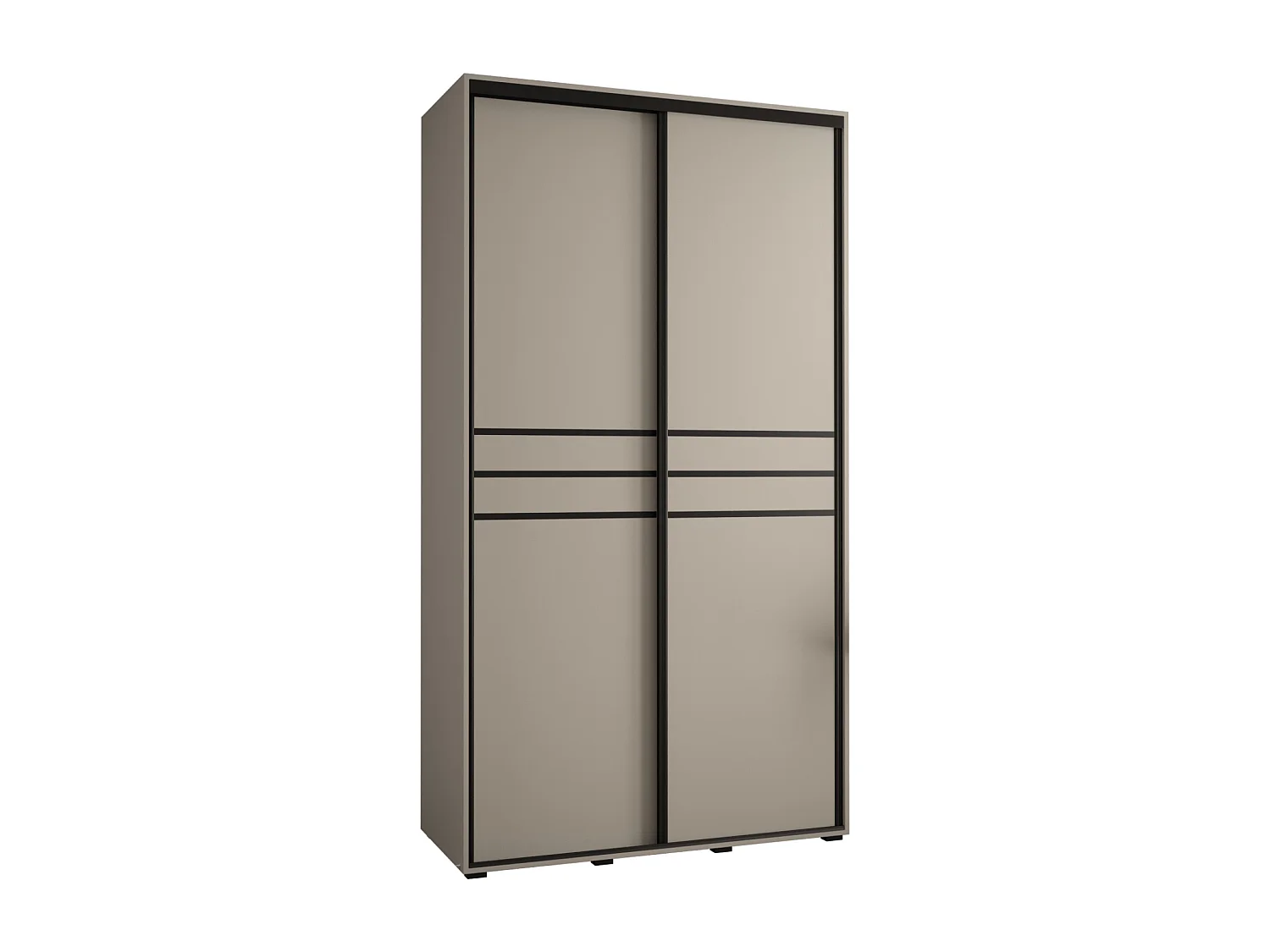 KAST DAKOTA 10 MET SCHUIFDEUREN 235,2/130/45 2 deuren (Kasjmier/Zwart)