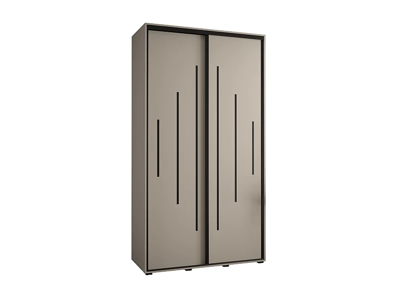 KAST DAKOTA 12 MET SCHUIFDEUREN 235,2/140/45 2 deuren (Kasjmier/Zwart)