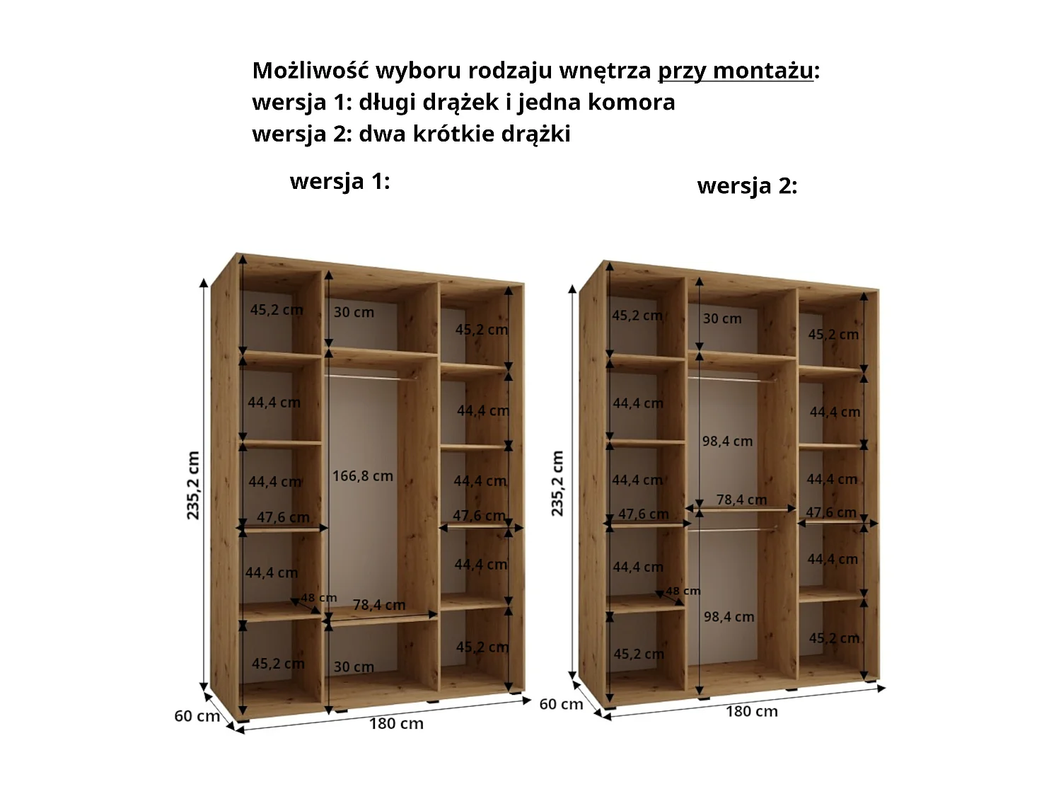 KAST DAKOTA 12 MET SCHUIFDEUREN 235,2/180/60 3 deuren (Kasjmier/Zwart)