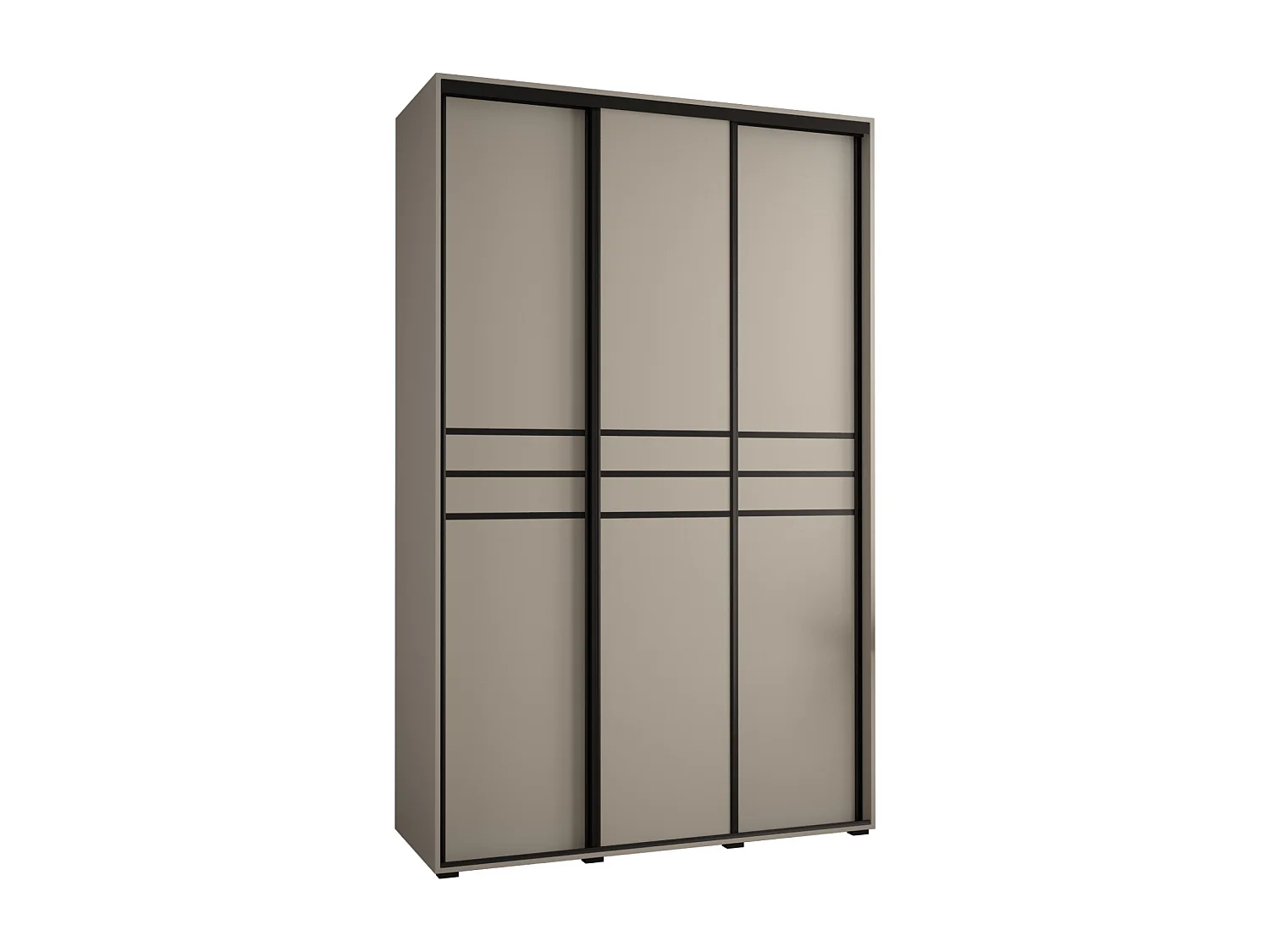 KAST DAKOTA 10 MET SCHUIFDEUREN 235,2/160/45 3 deuren (Kasjmier/Zwart)