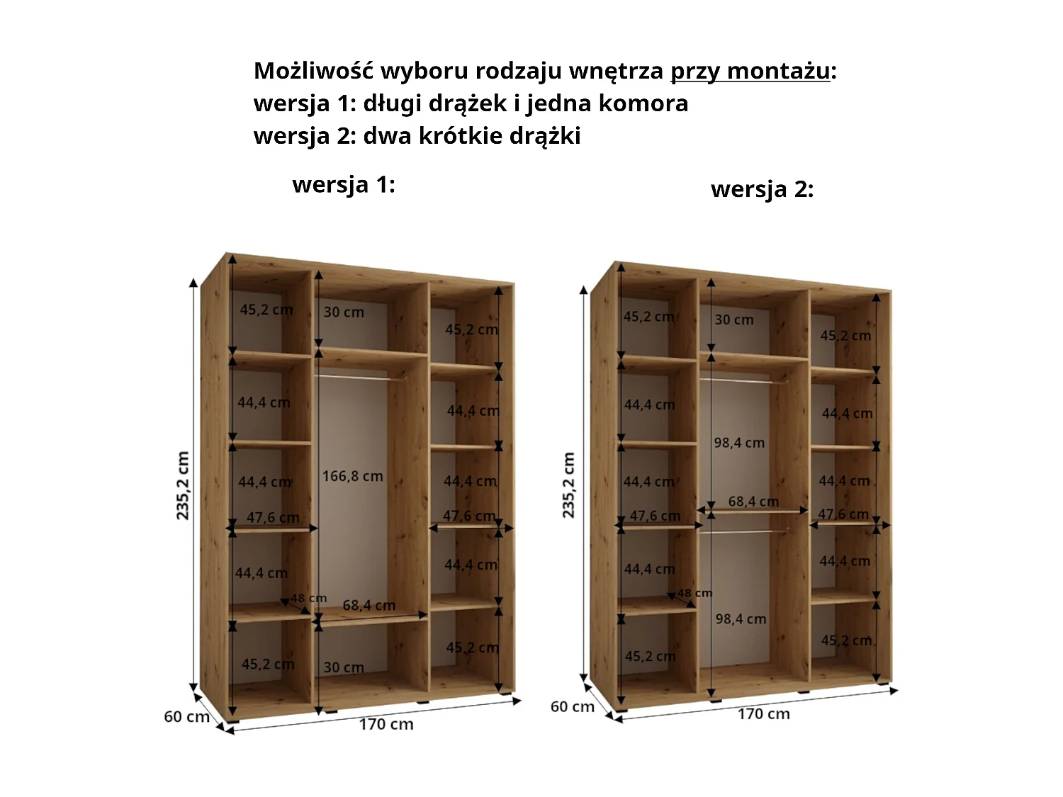 KAST DAKOTA 12 MET SCHUIFDEUREN 235,2/170/60 3 deuren (Kasjmier/Zwart)