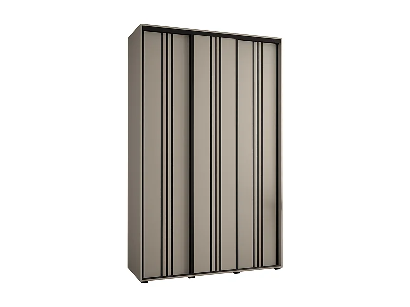 KAST DAKOTA 6 MET SCHUIFDEUREN 235,2/150/60 3 deuren (Kasjmier/Zwart)