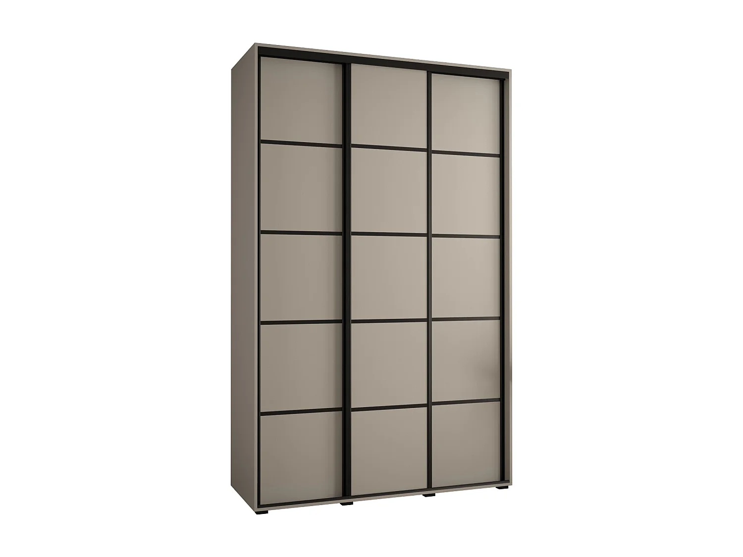 KAST DAKOTA 4 MET SCHUIFDEUREN 235,2/150/45 3 deuren (Kasjmier/Zwart)